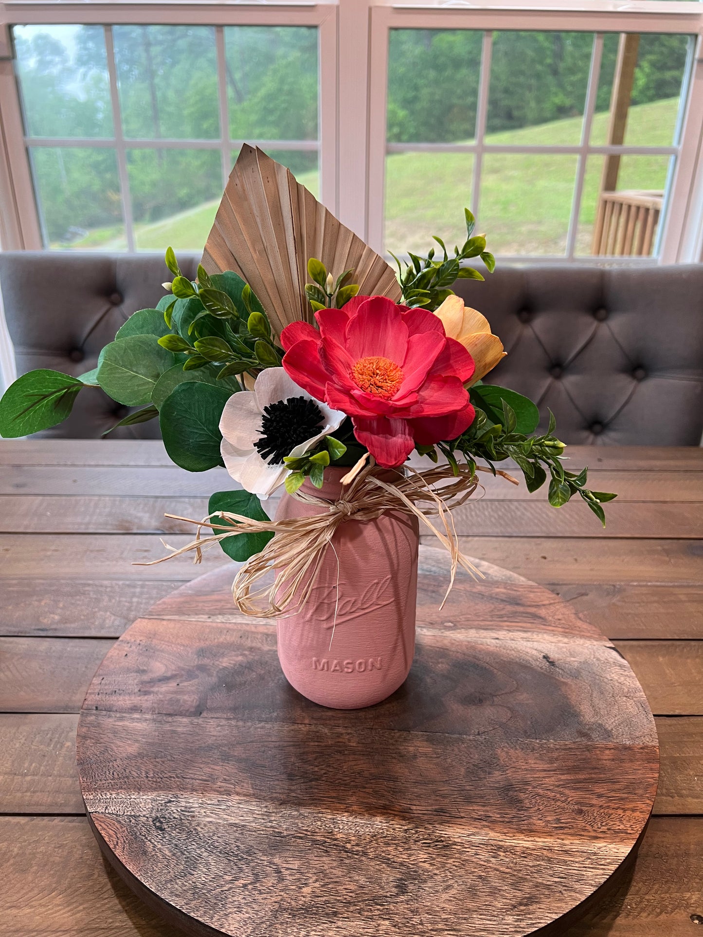 BOHO STYLE MASON JAR ARRANGEMENT