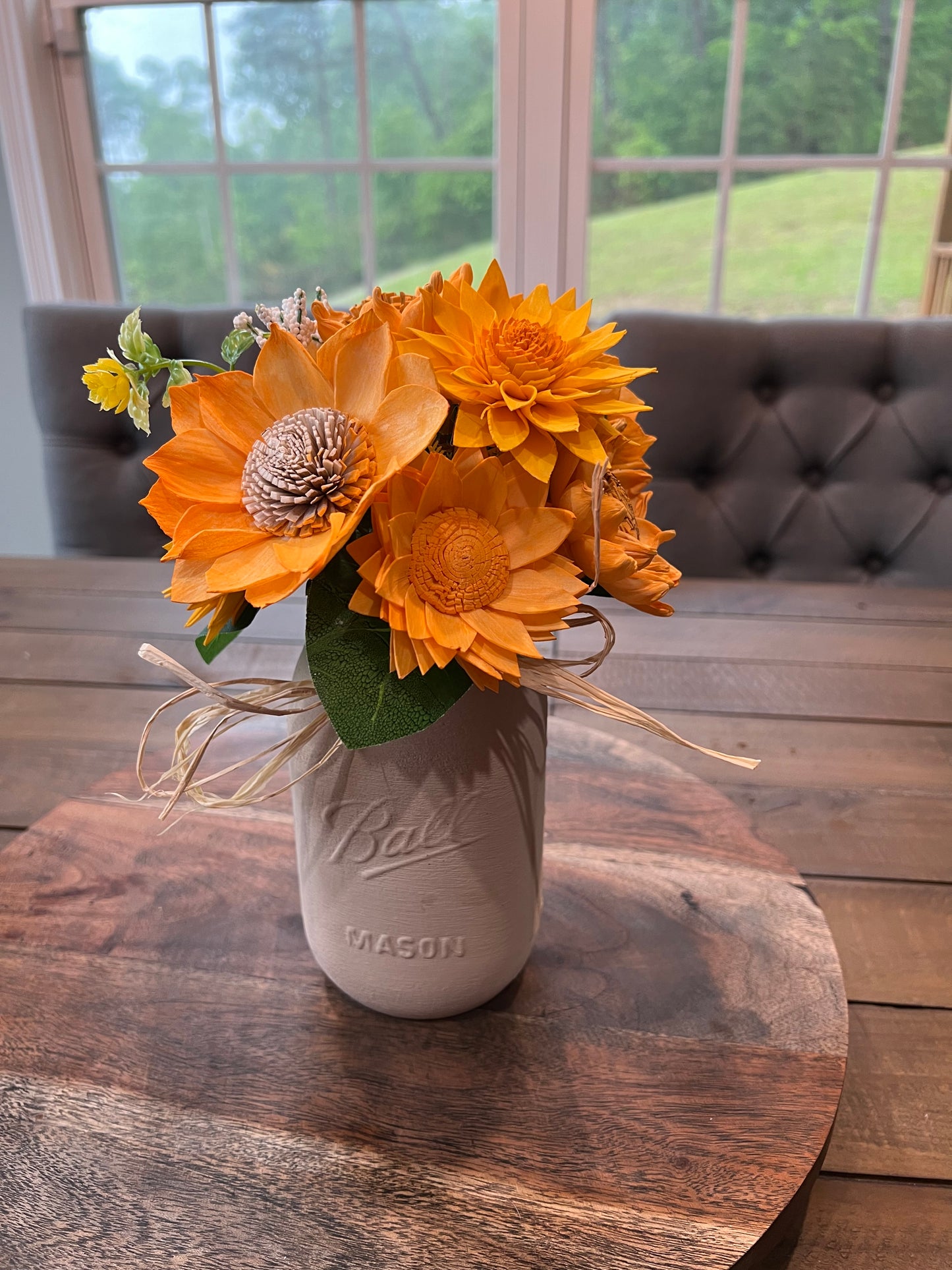 SUNFLOWER MASON JAR ARRANGEMENT