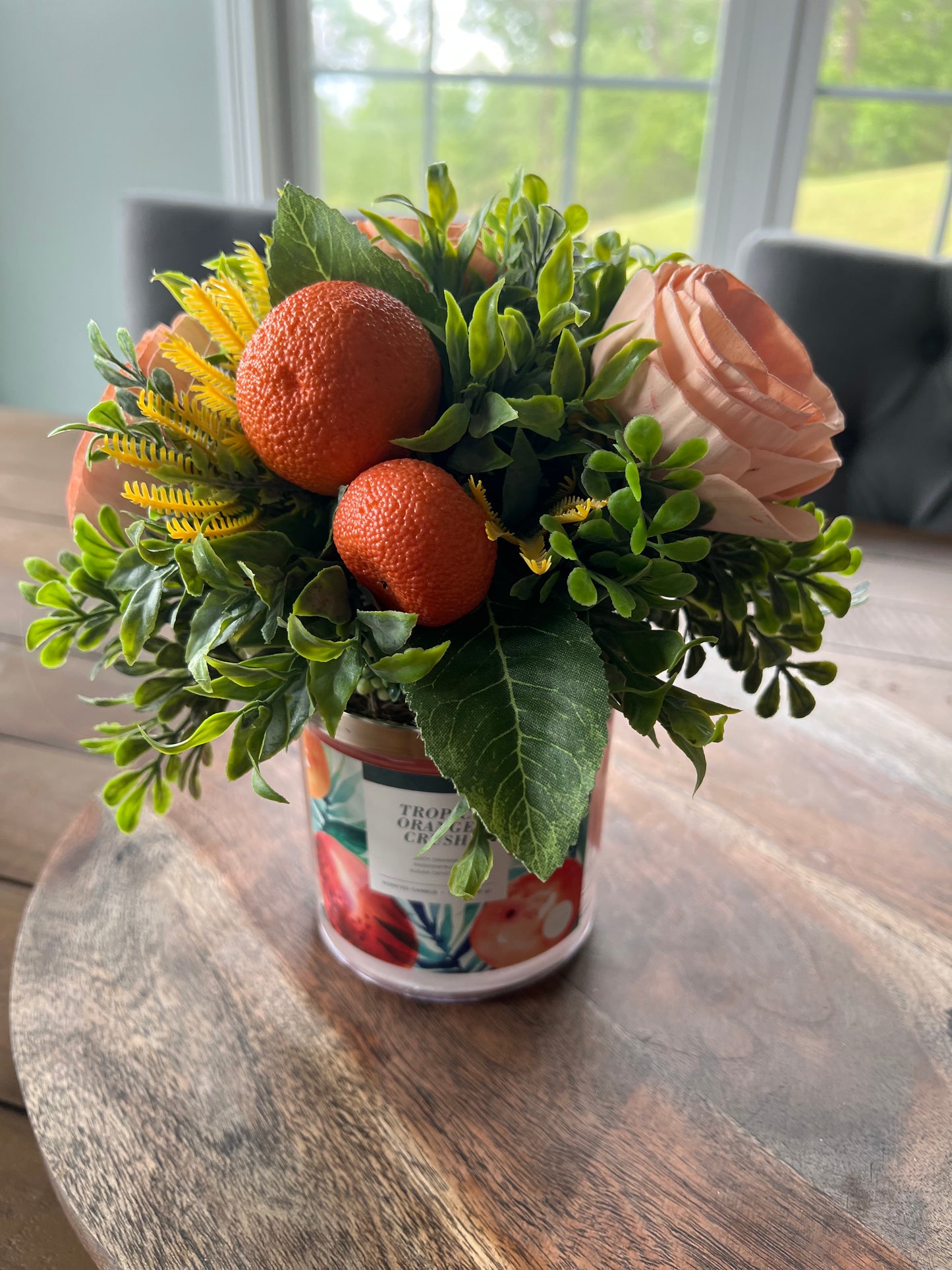 CANDLE TOPPER-TROPICAL ORANGE CRUSH