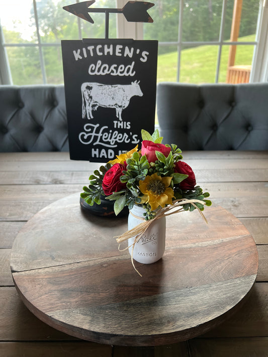 Mini Mason Jar Arrangement