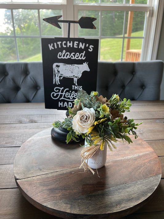 Mini Mason Jar Arrangement