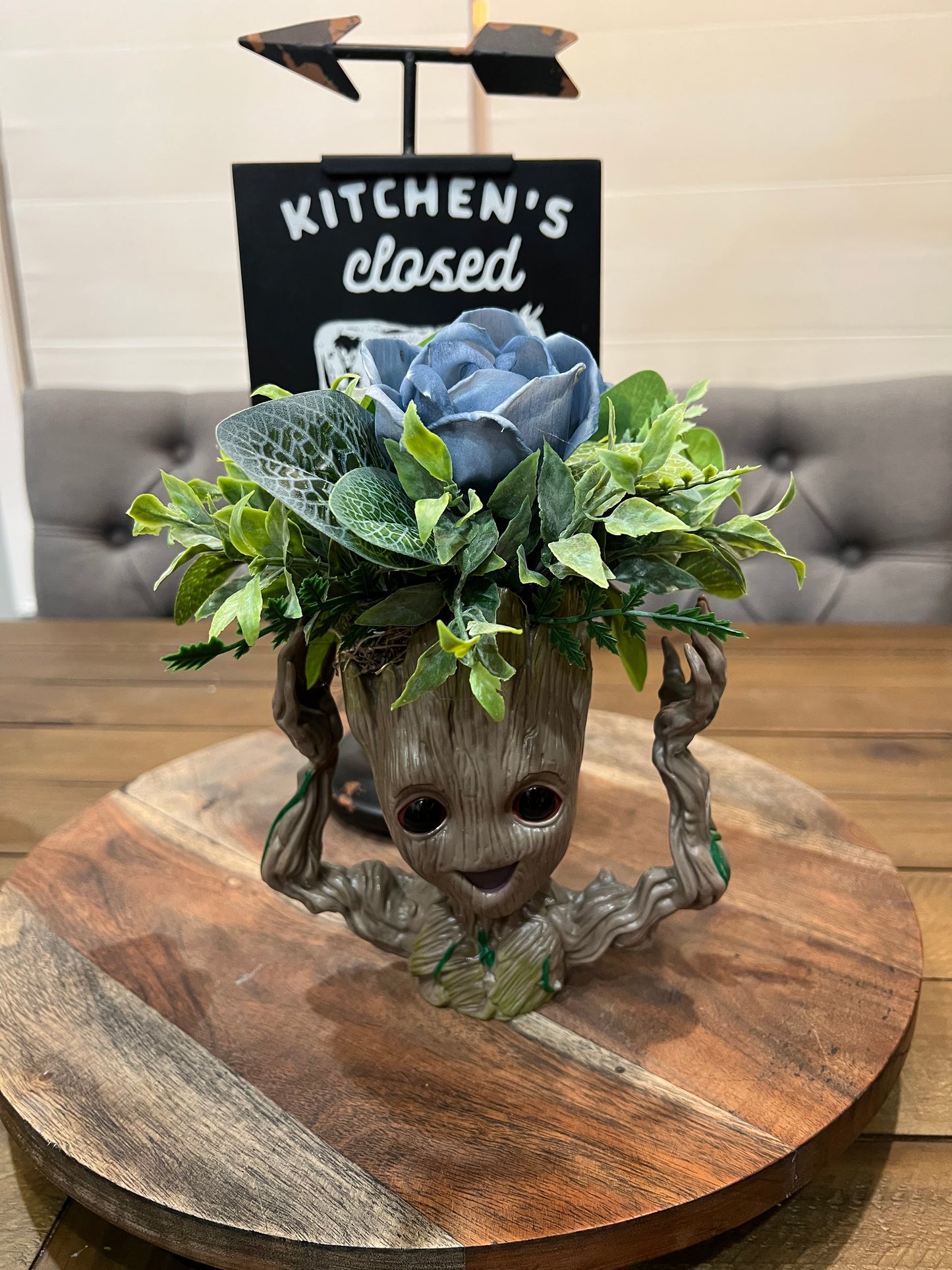 Groot with Blue flowers