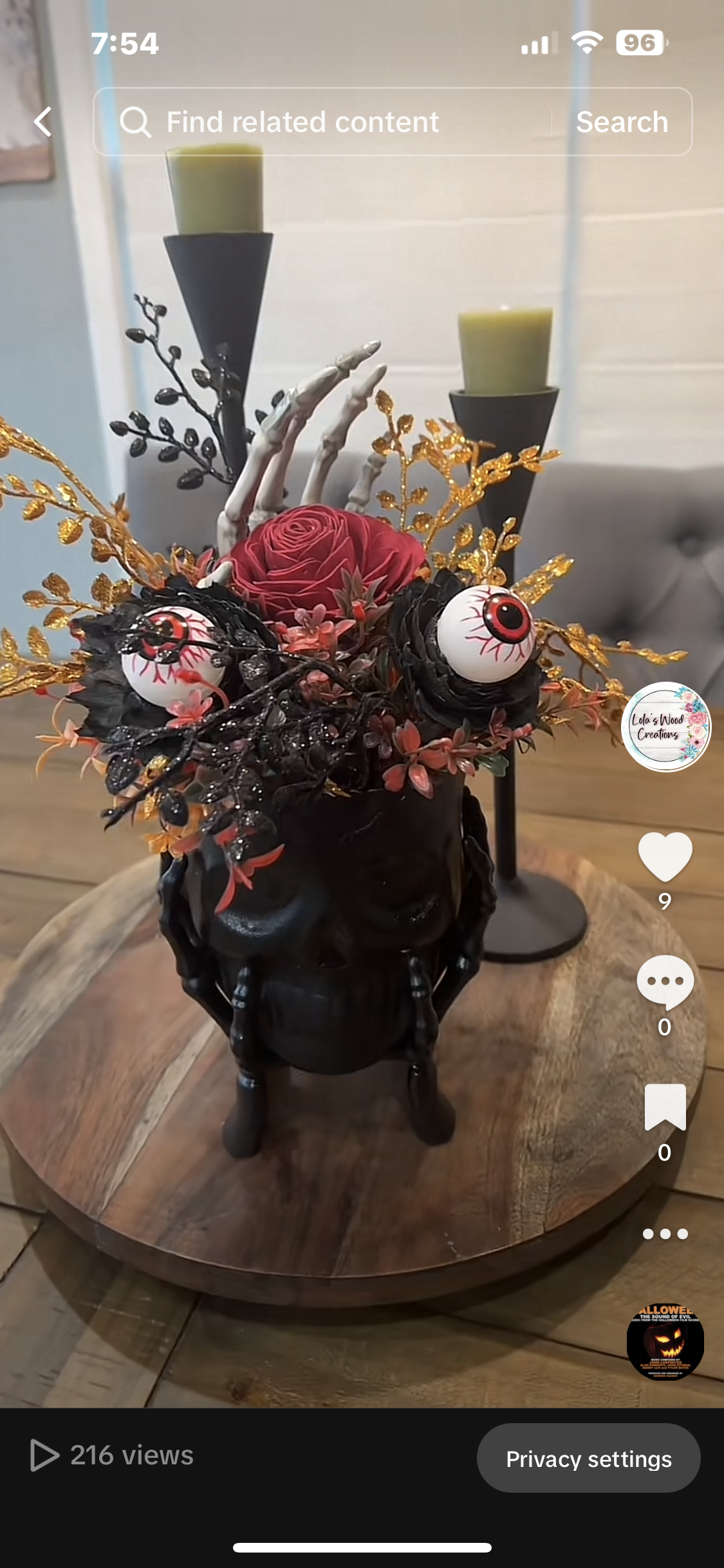 Halloween Scull Floral Decorations