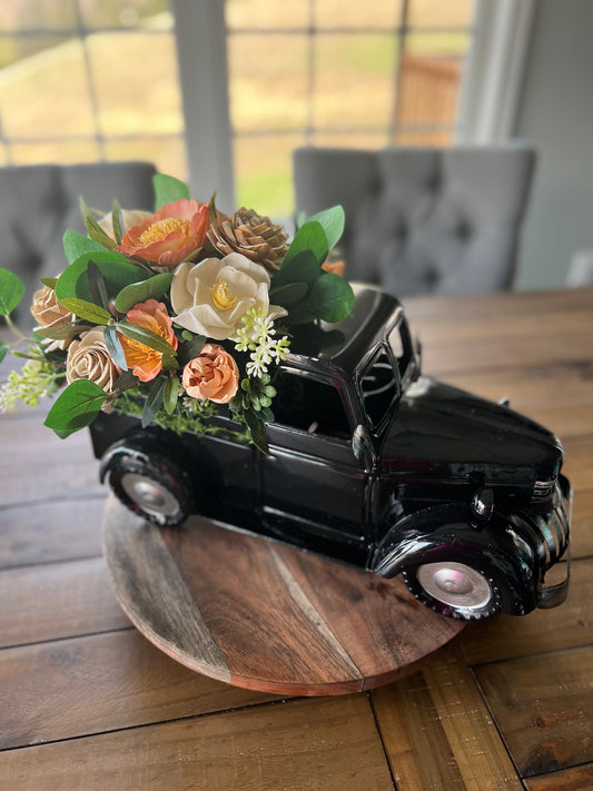 BLACK TRUCK FLORAL ARRANGEMENT